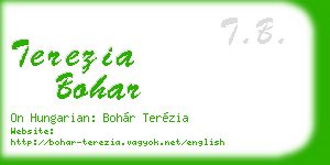 terezia bohar business card