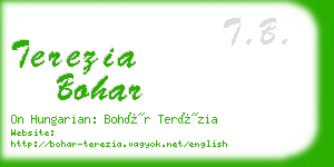 terezia bohar business card